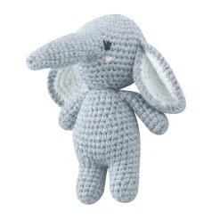 Peluche crochet éléphant aux oreilles tombantes
