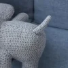 Peluche crochet éléphant gris et rose