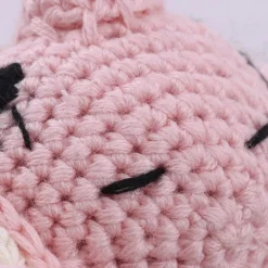 Peluche crochet éléphant tout rose