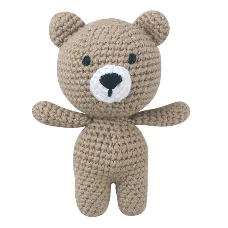 Peluche crochet ours marron