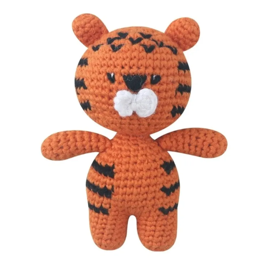 Peluche crochet tigre orange