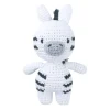 Peluche crochet zèbre blanc et noir