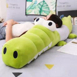Peluche crocodile vert doux enfant câlin amusant