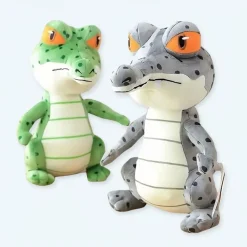 Peluche crocodile vert doux jungle enfant câlin