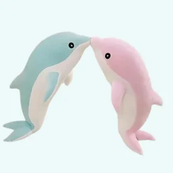 Peluche dauphin océan doux câlin enfant pelage bleu