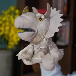 Peluche dinosaure marionnette douce enfant interactive