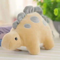 Peluche dinosaure stégosaure brun