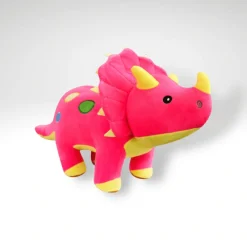 Peluche dinosaure triceratops aux couleurs vives
