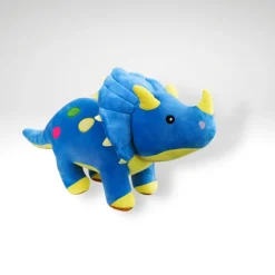 Peluche dinosaure triceratops aux couleurs vives
