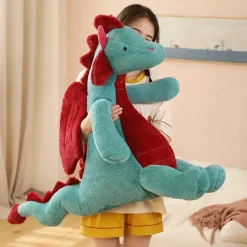 Peluche dragon doux assis