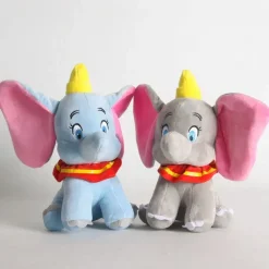 Peluche Dumbo éléphant doux gris bleu enfant câlin