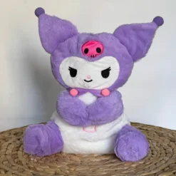 Peluche Hello Kitty Kuromi violet veilleuse douce nuit