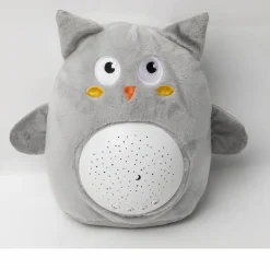 Peluche hibou bruit blanc apaisant doux sommeil enfant