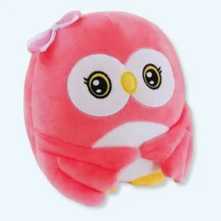 Peluche hibou rose doux enfant décoration chambre