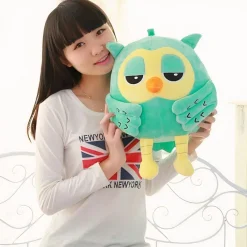 Peluche hibou vert doux et câlin pour décoration chambre