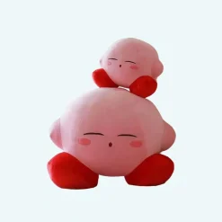 Peluche Kirby rose endormi douce câline univers jeu