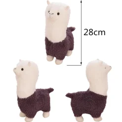 Peluche lama alpaga violet doux et câlin enfant