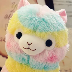 Peluche lama multicolore doux enfant chambre déco