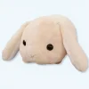 Peluche lapin beige doux couché enfant confort