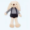 Peluche lapin bleu doux câlin enfant chambre déco