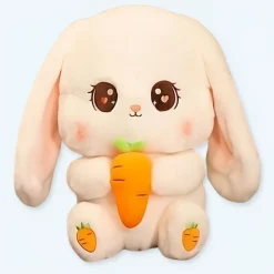 Peluche lapin doux câlin enfant carotte amusante