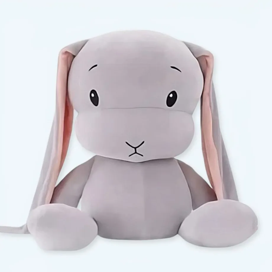 Peluche lapin gris doux enfant câlin univers animal