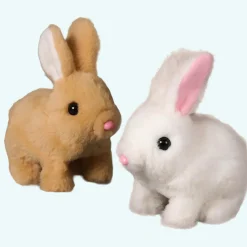 Peluche lapin Pâques électrique doux lumineux enfant