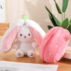 Peluche lapin qui se transforme