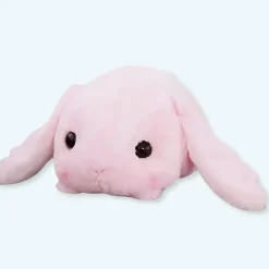 Peluche lapin rose doux compagnon enfant chambre