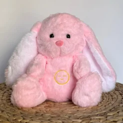 Peluche lapin rose veilleuse douce sommeil enfant
