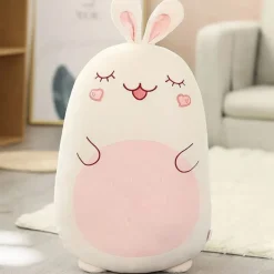 Peluche lapin squishmallow blanc aux grandes oreilles
