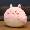 Peluche lapin squishmallow réchauffe main avec des cœurs