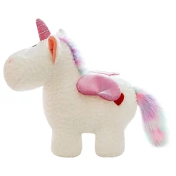 Peluche licorne coloré magique avec ailes pailletées