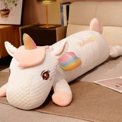 Peluche licorne géante en coussin doux et confortable