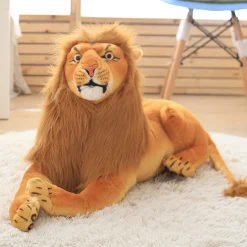 Peluche lion géant à la grande crinière