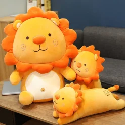 Peluche lion orange content