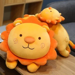 Peluche lion orange content
