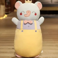 Peluche éléphant squishmallow roi content et bleu