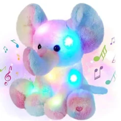 Peluche éléphant veilleuse douce chambre enfant nuit