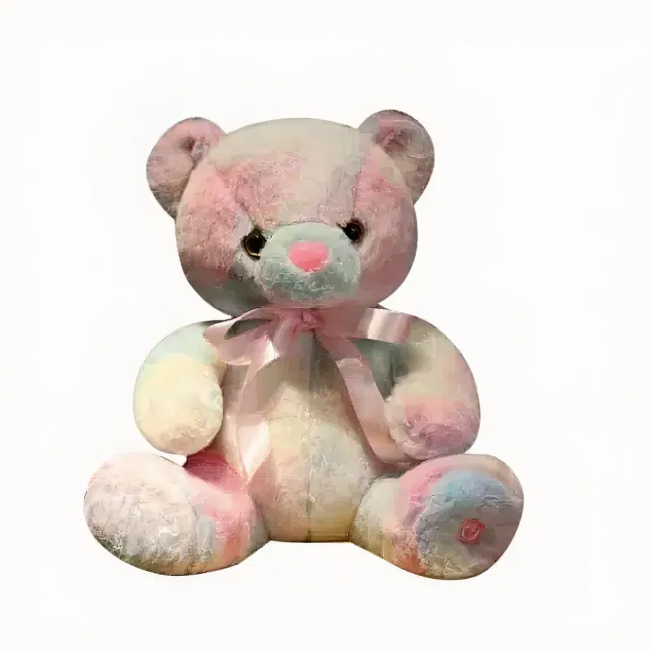Peluche ours colorée veilleuse douce chambre enfant