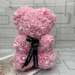 Peluche ourson en rose Saint-Valentin