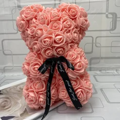 Peluche ourson en rose Saint-Valentin