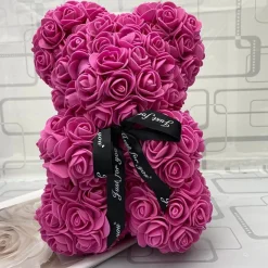 Peluche ourson en rose Saint-Valentin