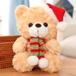 Peluche ourson noël avec un bonnet rouge