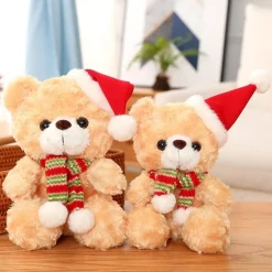 Peluche ourson noël avec un bonnet rouge