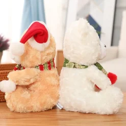 Peluche ourson noël avec un bonnet rouge