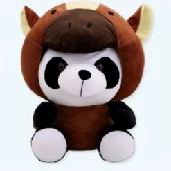 Peluche panda cheval amusant doux câlin enfant