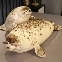 Peluche phoque XXL réaliste douce hiver câlin déco