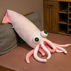 Peluche pieuvre calamar géant océan doux enfant
