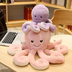 Peluche pieuvre contente et colorée